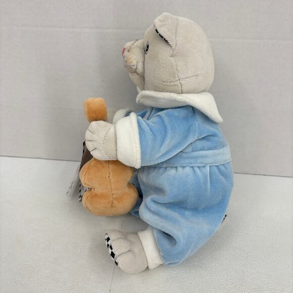 Mother Goose Cat Fiddle Plush Rattle Toy Blue 12 Inch Side Kick 1998 Scholastic - Picture 5 of 11
